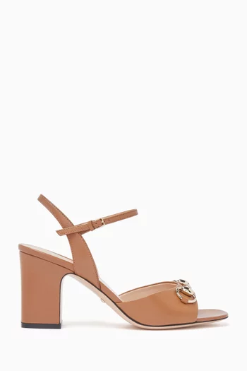 Horsebit Sandals in Leather
