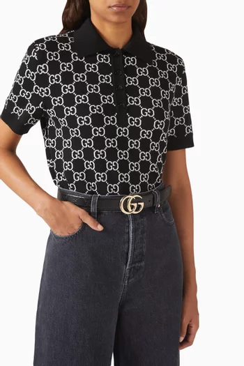 GG Marmont Thin Belt in GG Leather