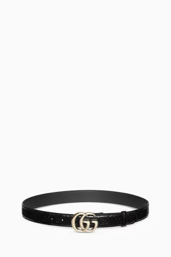 GG Marmont Thin Belt in GG Leather