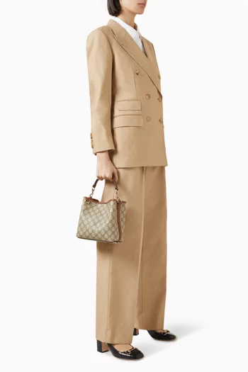 GG Emblem Mini Bucket Bag in Monogram Canvas