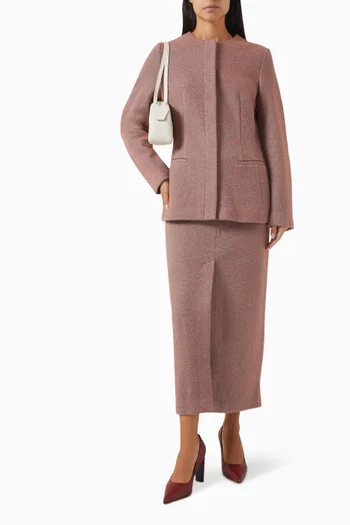 Jacket in Wool-cotton Blend