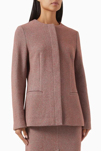 Jacket in Wool-cotton Blend