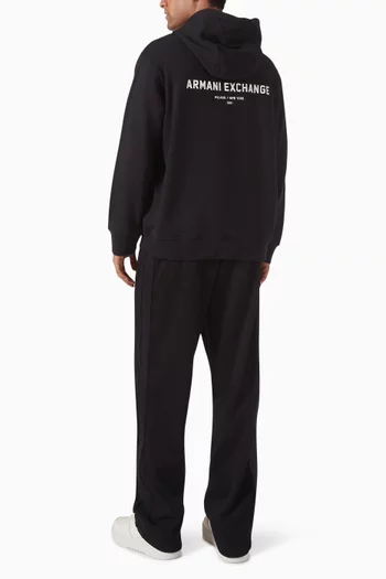 AX Logo Zip Hoodie in Cotton