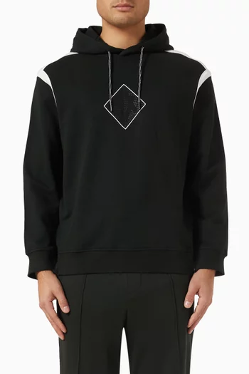 AX Logo Drawstring Hood in Cotton