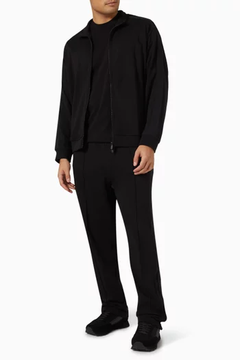 Logo Tape Zip Sweatshirt in Cotton
