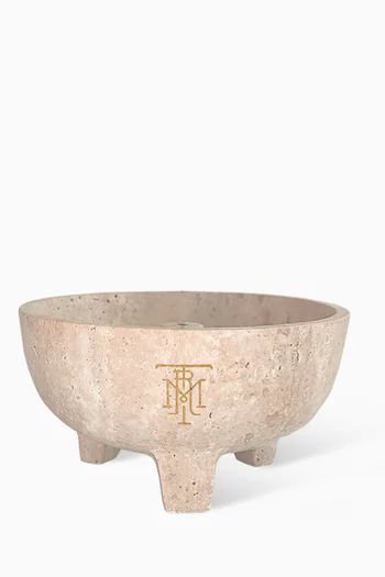 Katori Incense Holder in Travertine