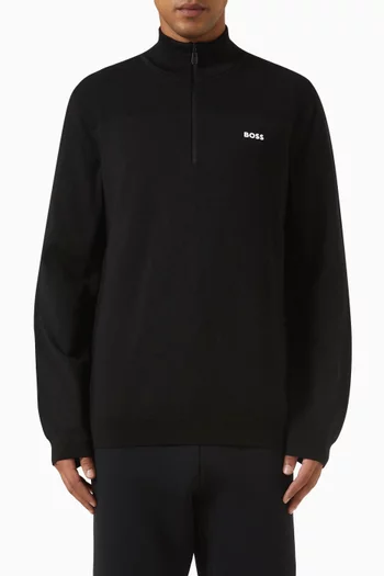 Zip-neck Sweater in Knit