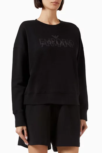 EA Logo Sweatshirt in Cotton