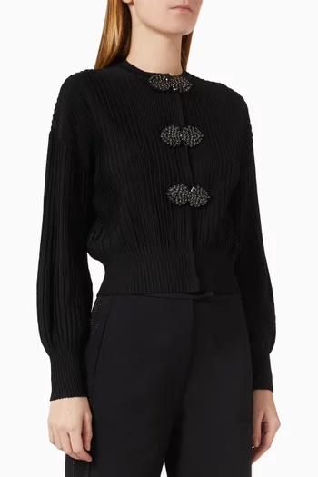 Jewel Embellished Cardigan in Knit