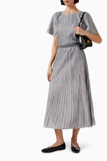 Striped Dress in Jacquard