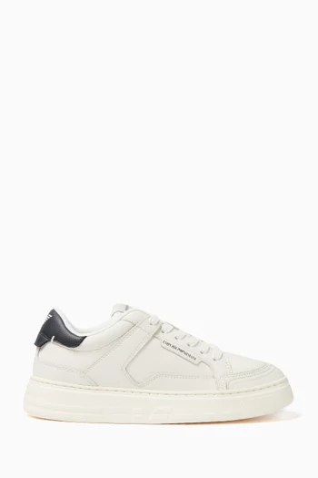 Eagle Logo Sneakers in Leather
