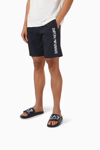 حذاء مفتوح بشعار EA7 مطاط