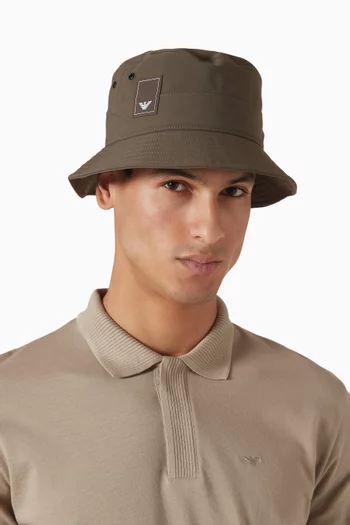 Logo Patch Bucket Hat