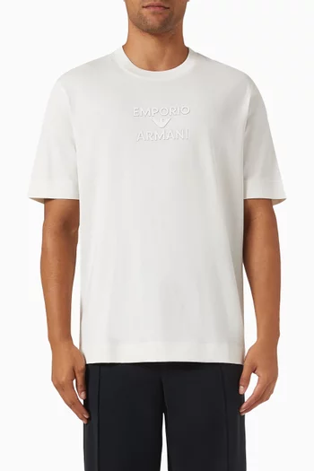 Macro EA Logo T-shirt in Cotton Jersey