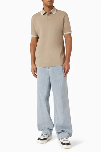 Eagle Logo Polo Shirt in Cotton
