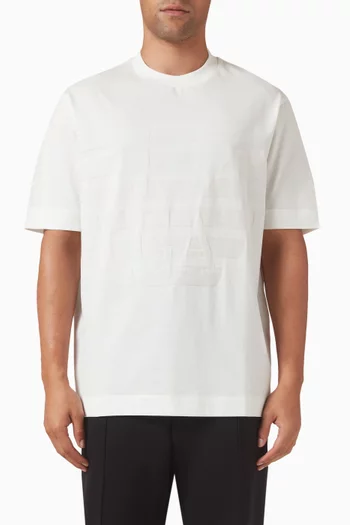 Jacquard Logo T-shirt in Cotton
