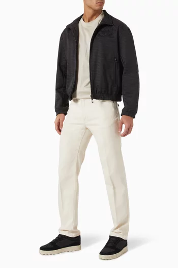 All-over Micro Logo Jacket in Cotton-jacquard