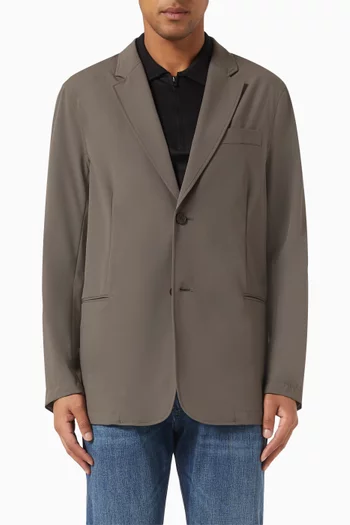 Single-breasted Blazer in Stretch Nylon