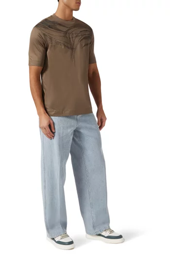 Abstract Lines T-shirt in Lyocell-blend