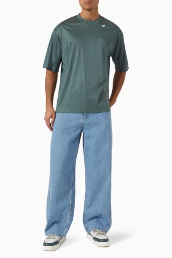 Micro Patch Oversized T-shirt in Cotton-blend