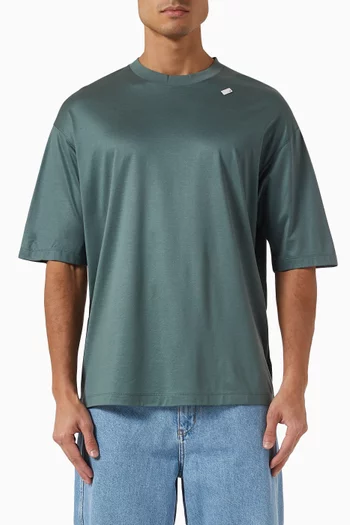 Micro Patch Oversized T-shirt in Cotton-blend
