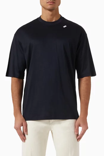 Micro Patch Oversized T-shirt in Cotton-blend
