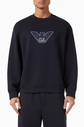 Navy armani sweatshirt shop