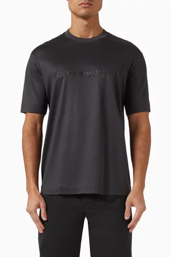 Logo T-shirt in Lyocell-blend