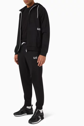 EA7 Logo Sweatpants in Cotton
