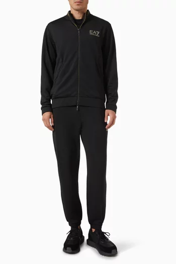 EA7 Zip-up Sweatshirt in Jersey