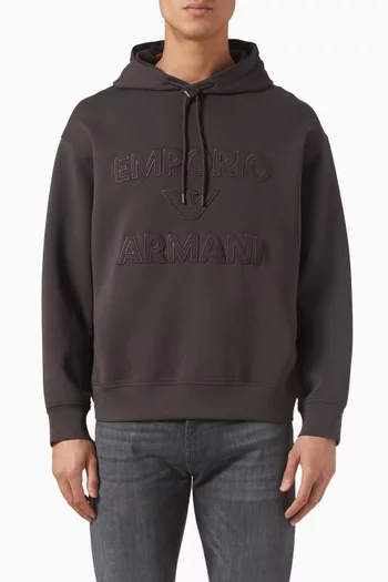 Macro Logo Hoodie in Cotton Jersey