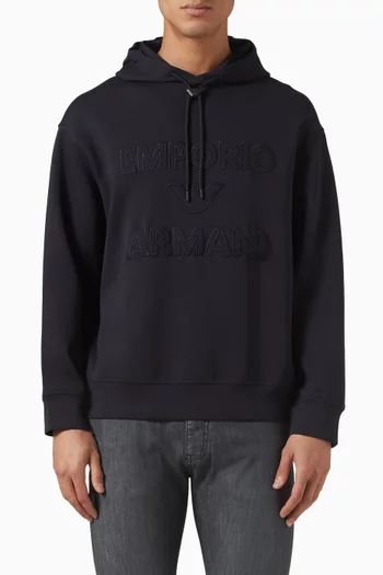 Macro Logo Hoodie in Cotton Jersey