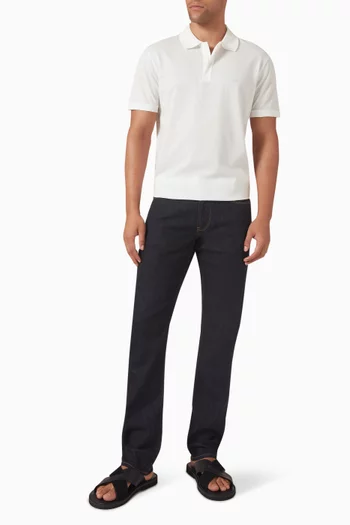 Logo Polo Shirt in Cotton Piqué