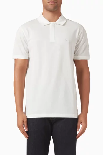 Logo Polo Shirt in Cotton Piqué