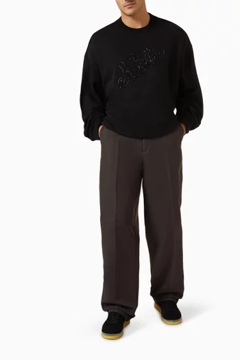 Straight-leg Pants in Canvas