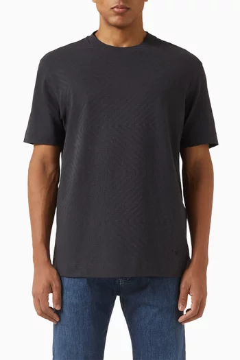 Diamond Jacquard T-shirt in Cotton