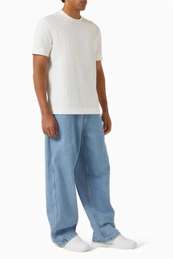 Diamond Jacquard T-shirt in Cotton