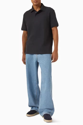 Jacquard Polo Shirt in Cotton