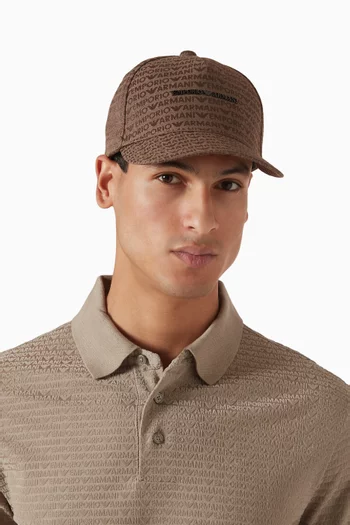 Logo Baseball Cap in Jacquard