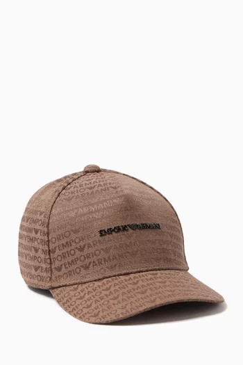 Logo Baseball Cap in Jacquard