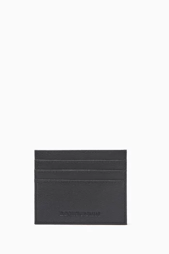 Logo Card Holder in Leather