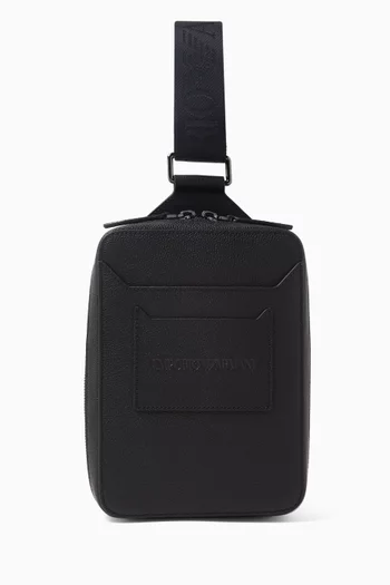 Logo Crossbody Pouch in Calf Leather