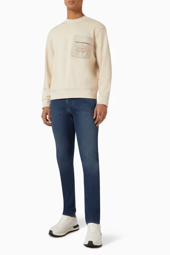 Chest Pocket Sweatshirt in French Terry Jersey