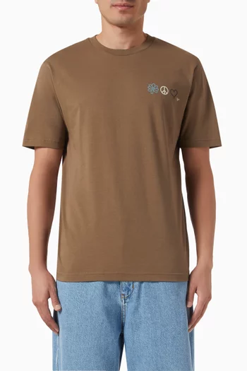Peach Logo T-shirt in Cotton