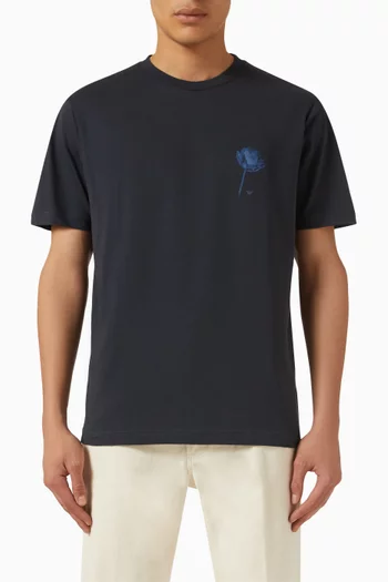 Peach Logo T-shirt in Cotton