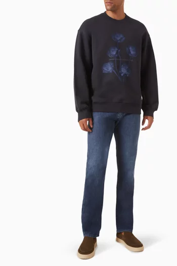 Peace Print Sweatshirt in Cotton