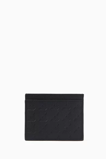 Metal Eagle Cardholder in Embossed Leather