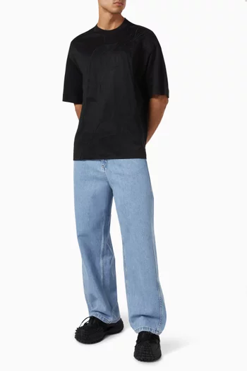 ASV Flower Embroidery T-shirt in Lyocell-blend