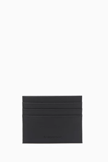 Logo Card Holder in Recycled Leather