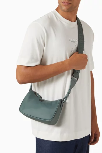 Eagle Logo Crossbody Bag in Nylon